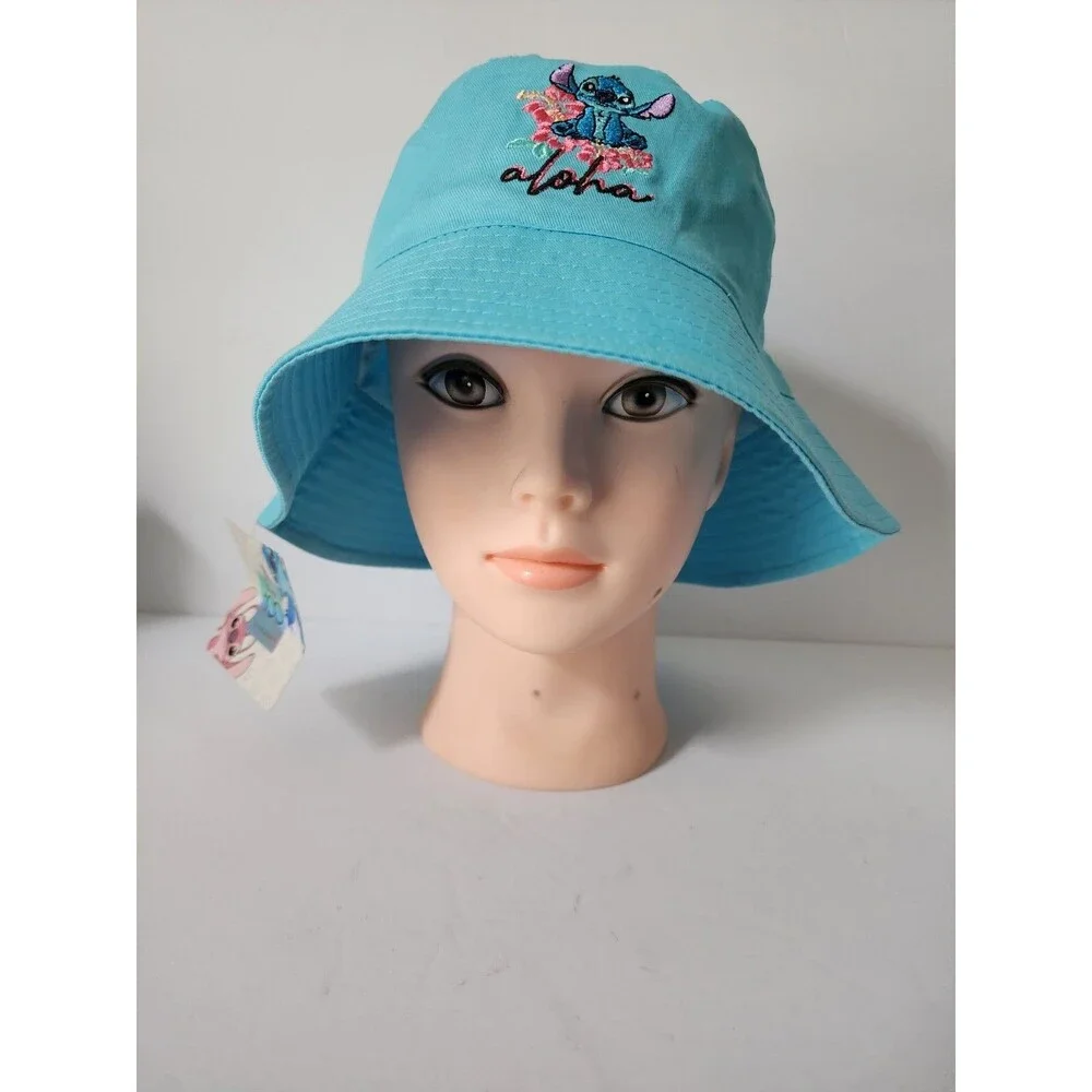 Disney Aloha 100 Anniversary Lilo & Stitch Bucket Hat Blue Adult NWT OS Primark